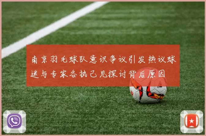 南京羽毛球队意识争议引发热议球迷与专家各执己见探讨背后原因
