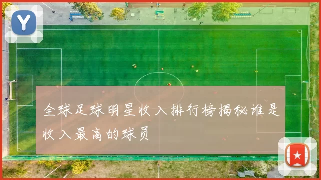 全球足球明星收入排行榜揭秘谁是收入最高的球员